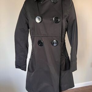 Women's Black Double-Breasted Coat